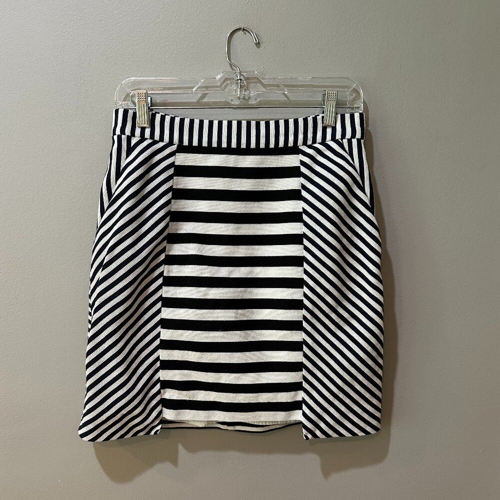 WHIT Textured Asymmetrical Striped Skirt Size 8